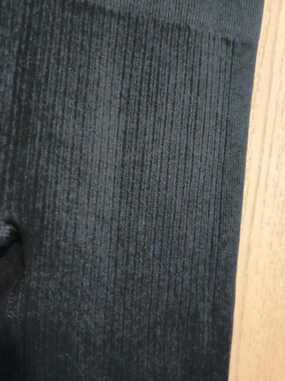 Fabletics Black Ribbed High-Waist Leggings - Picture 8 of 9